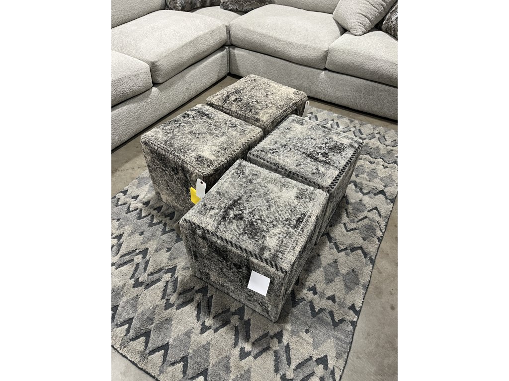 Square Fabric Pouf