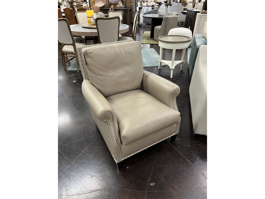 Leather Chair with Nailheads