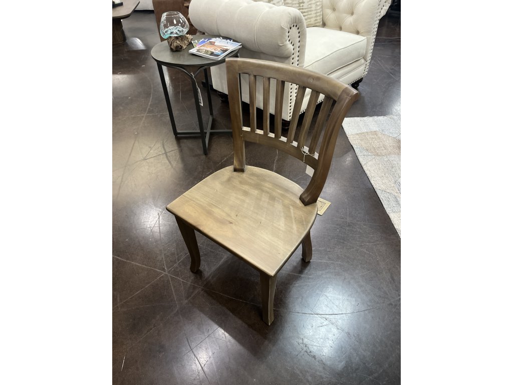 Curved Back Wooden Side Chair