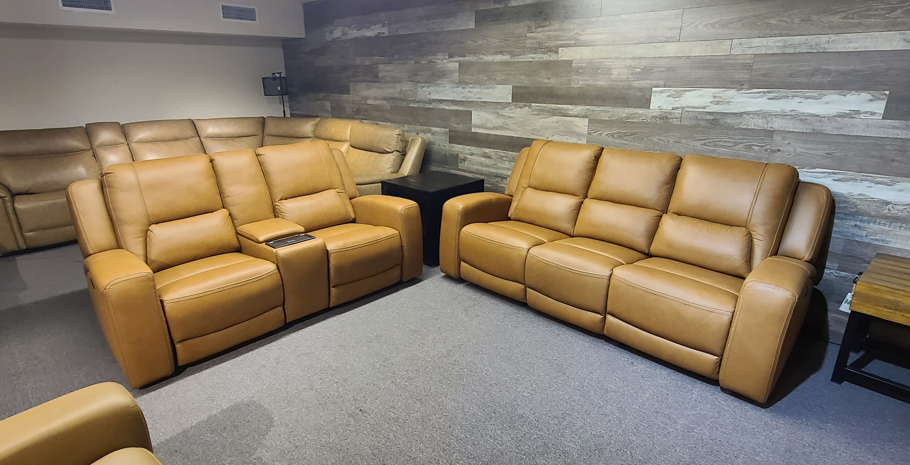 KUKA Home Kuka Power Sofa and Console Loveseat Set! | Living Room 