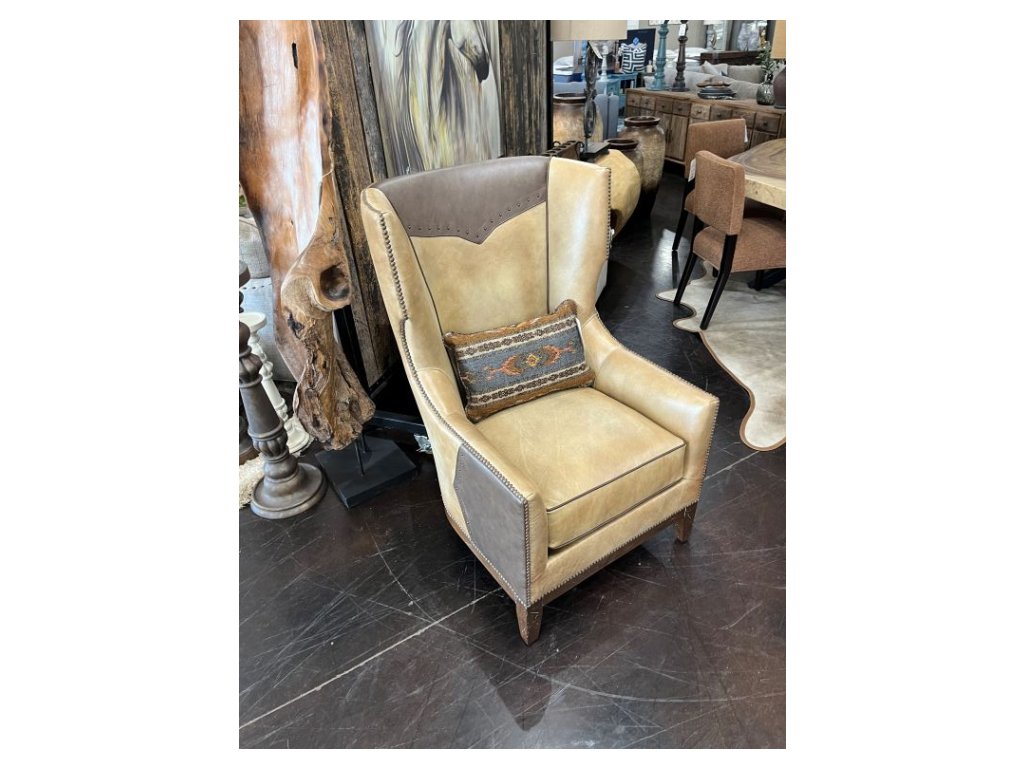 Leather Chair w/ Nailheads