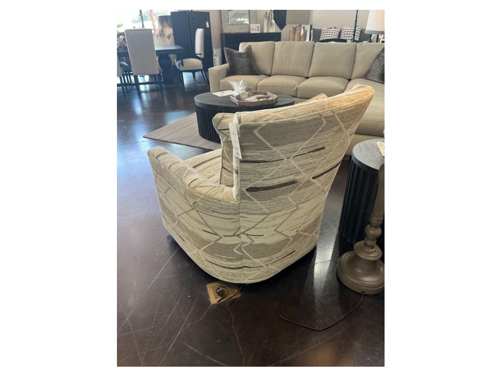 Diamond Pattern Fabric Swivel Chair - Alternative View