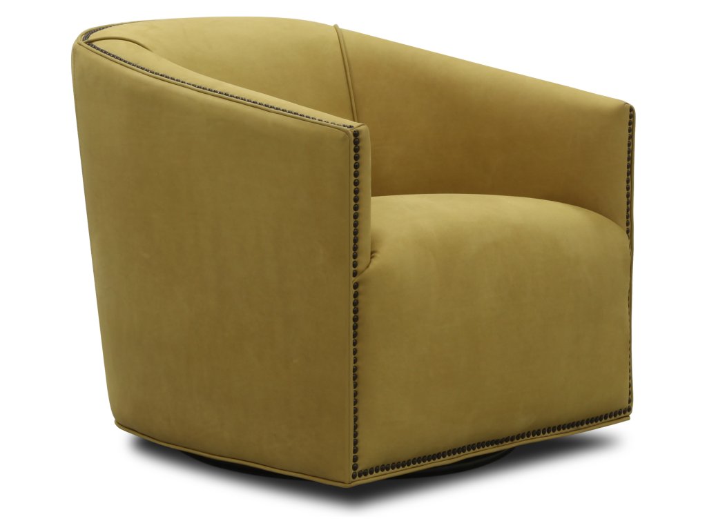 Cori Swivel Chair w/ Nailheads