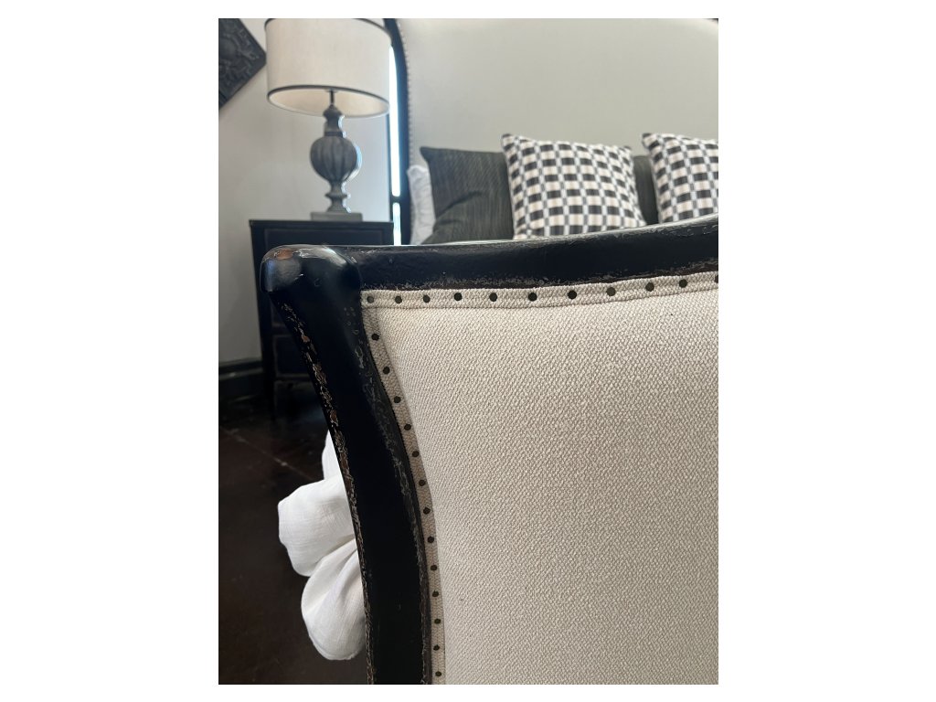 Complete Wood and Fabric King Bed