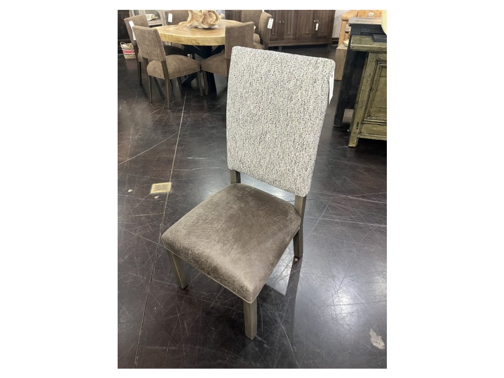 Fabric and Leather Side Chair