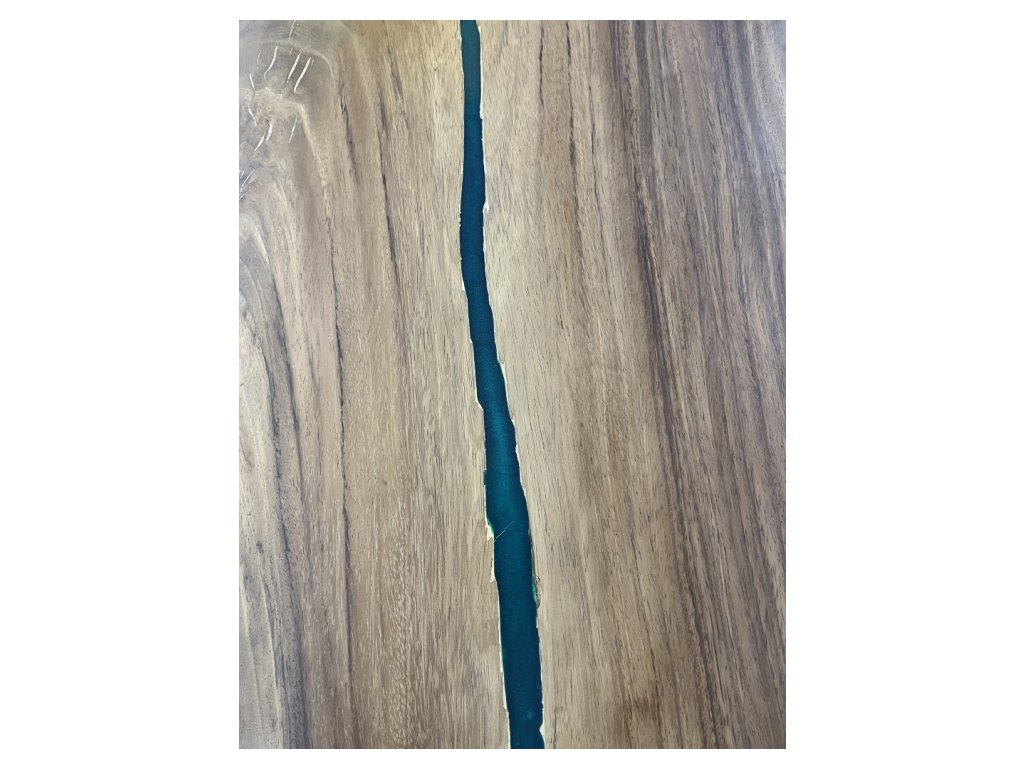 LIve Edge Parota Table w/Green Epoxy Fill - Alternative View