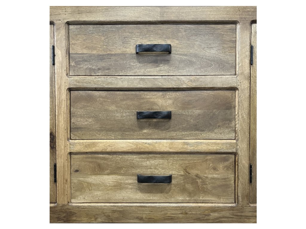 4 door Wooden Sideboard w/ Drawers