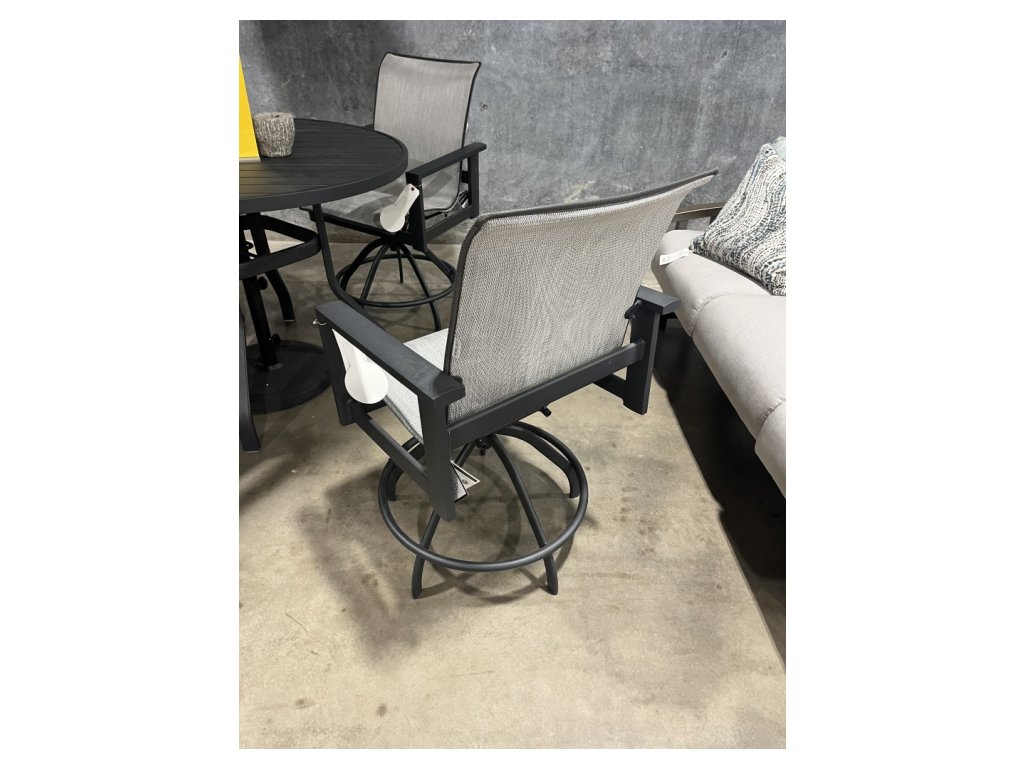Outdoor Mesh Swivel Barstool - Alternative View