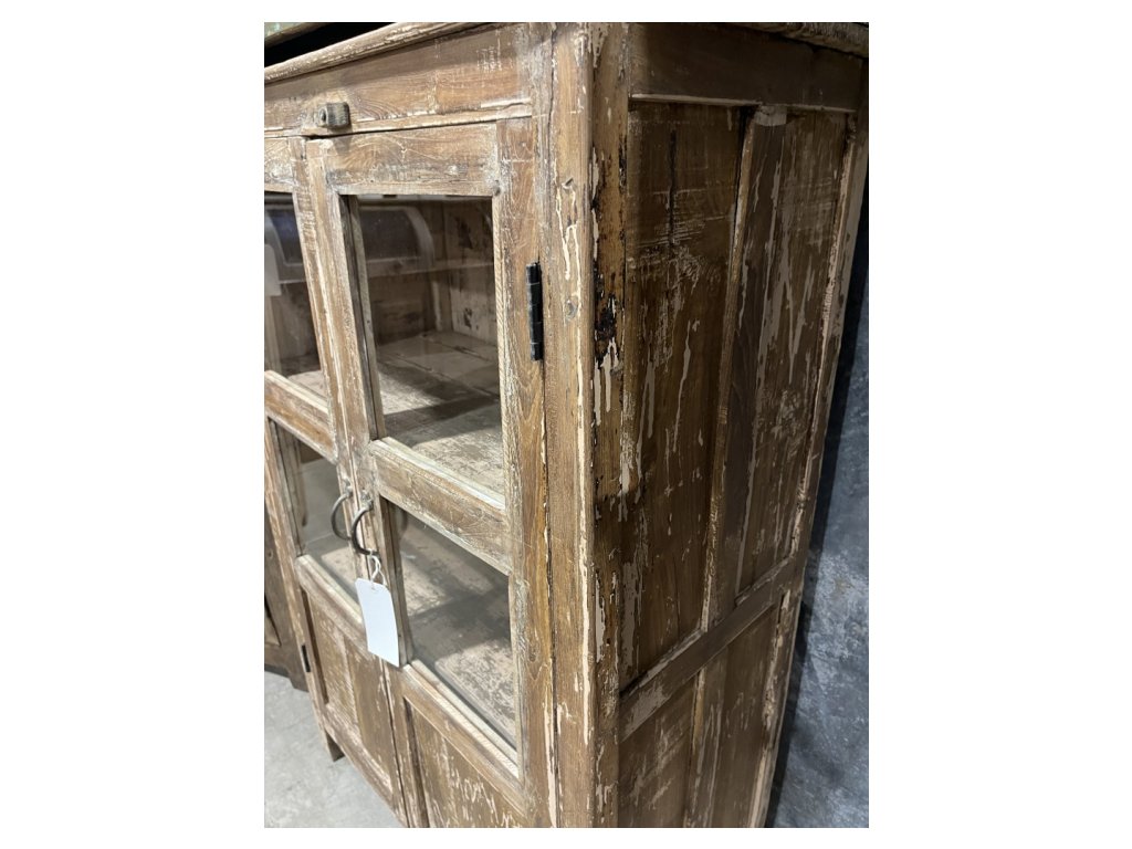 2 Door Wooden Glass Cabinet