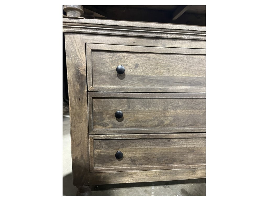 3 Drawer Wooden Chest Medium Brown