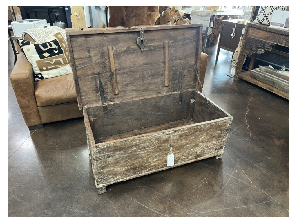 Small Wooden Trunk Coffee Table - Alternative View
