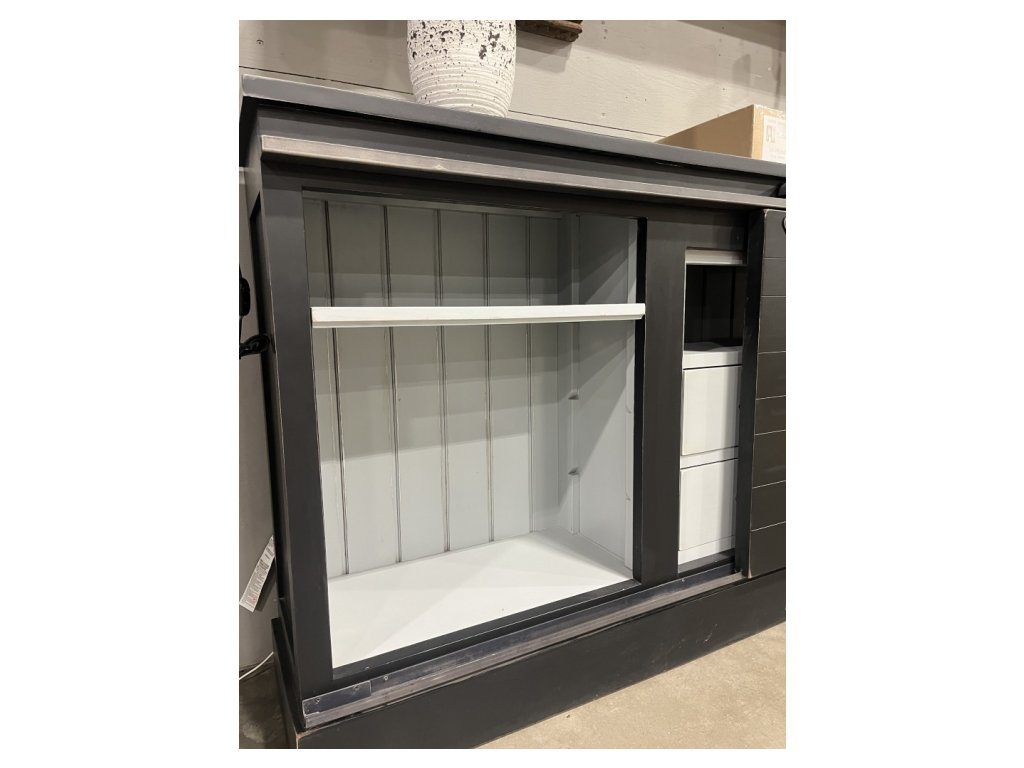 Mahogony Sliding Door Console