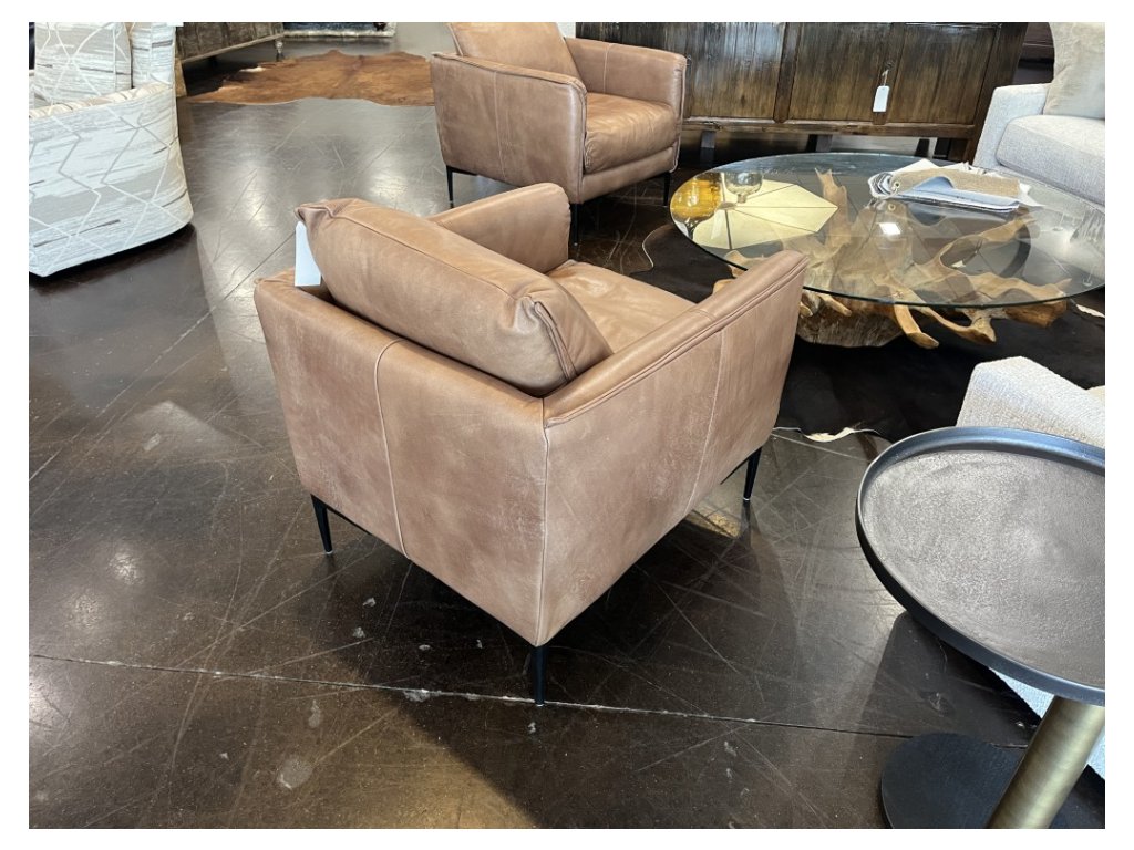 Brown Leather Modern Chair