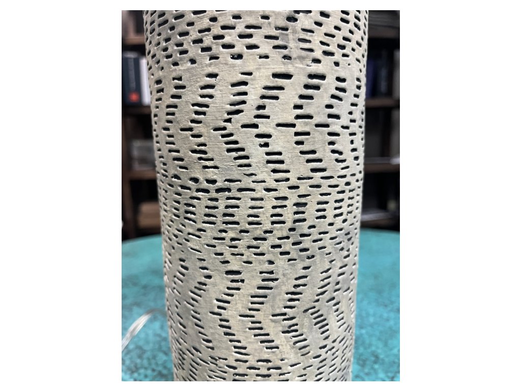 Tan Chevron Lamp - Alternative View