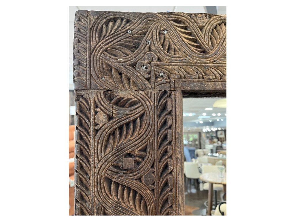 Large wooden Carved Frame Mirror - Alternative View
