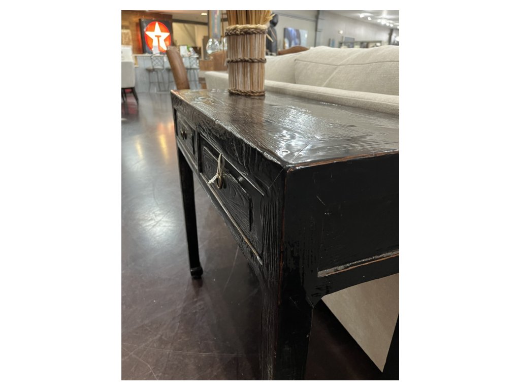 Black Laquer Small Wooden Console - Alternative View