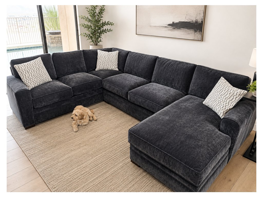 Jonathan Louis Dome Arm Sectional Chaise