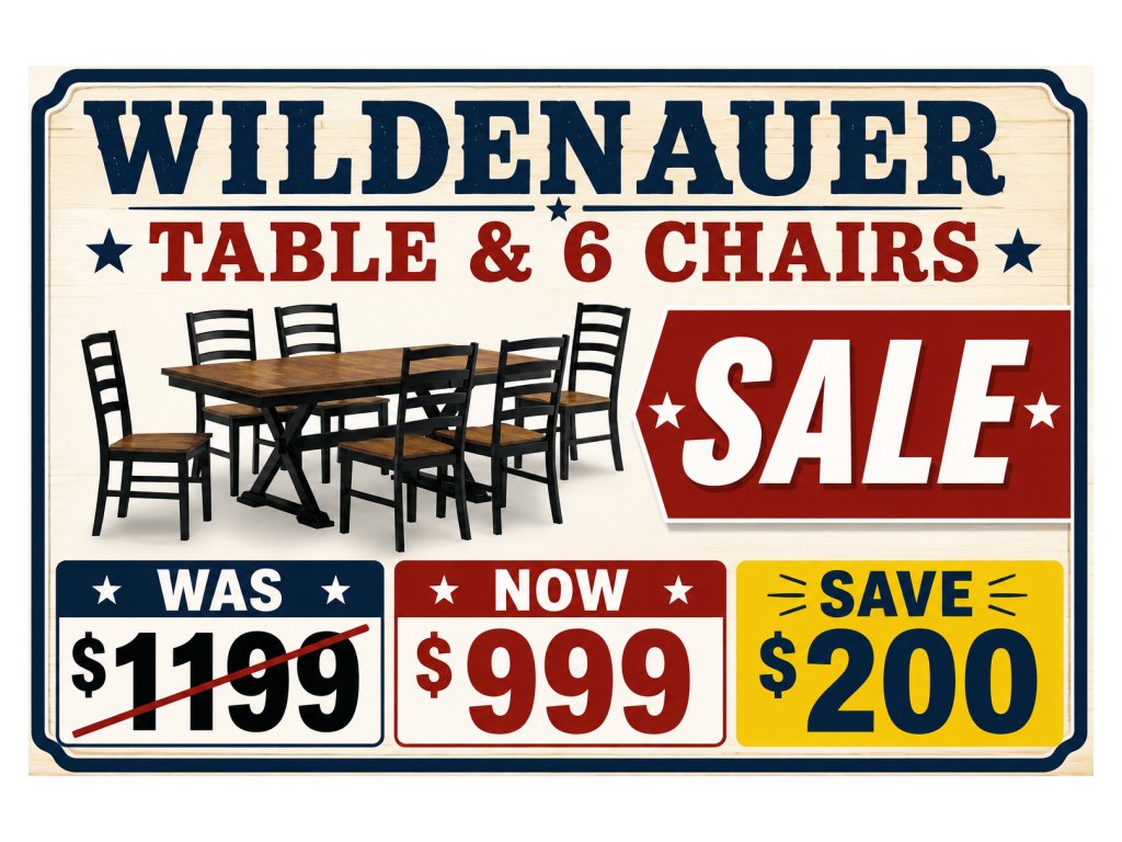 Wildenauer Extension Dining Table and 6 Chairs