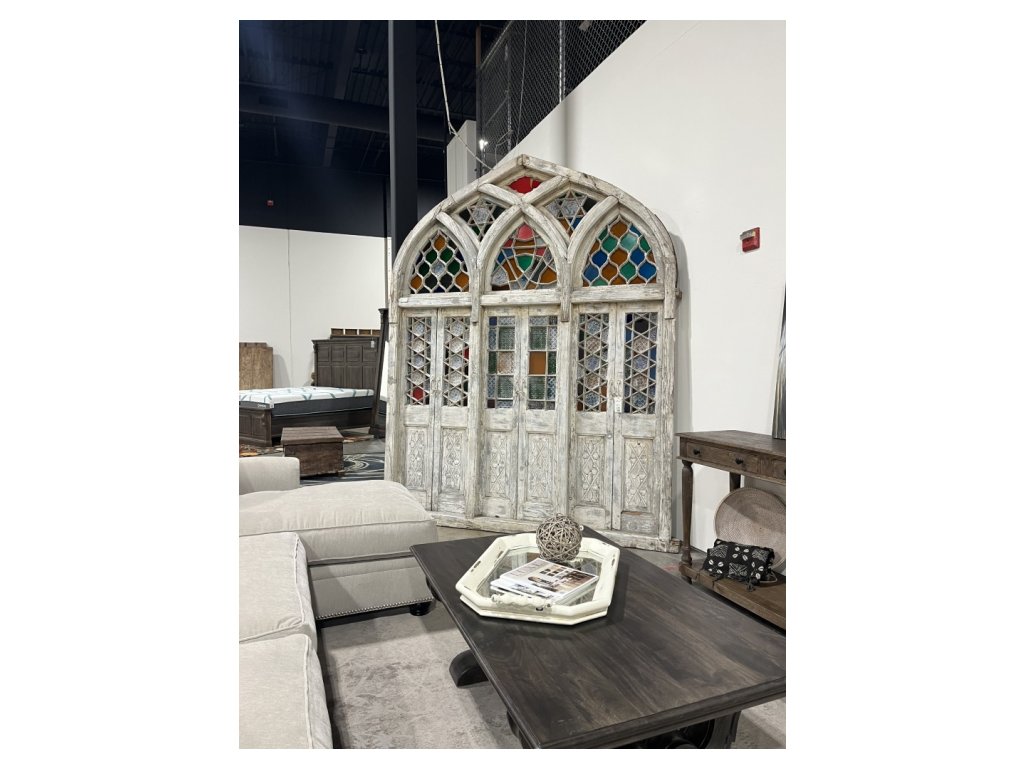 Vintage Stained Glass Partition