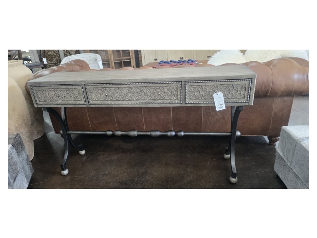 Celtic Carved 3 Drawer Console