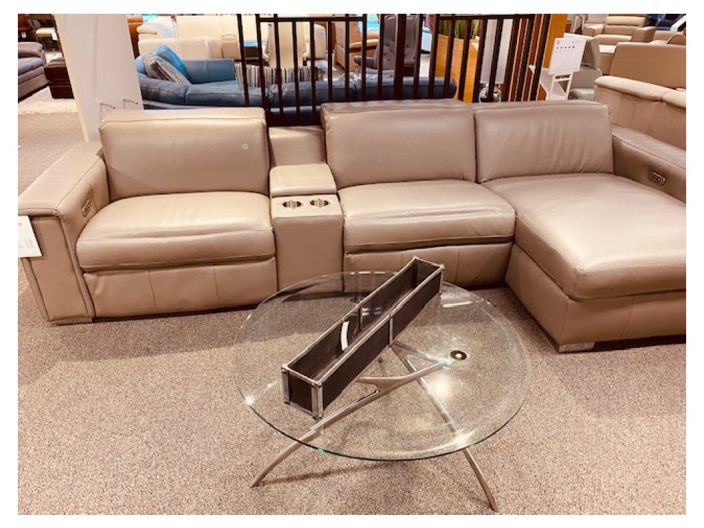 Titan 3-Seat Chaise Sectional with Storage Console
