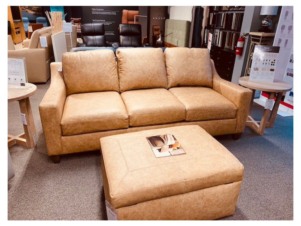 Bassett True Custom Deep Seat Sofa and Ottoman