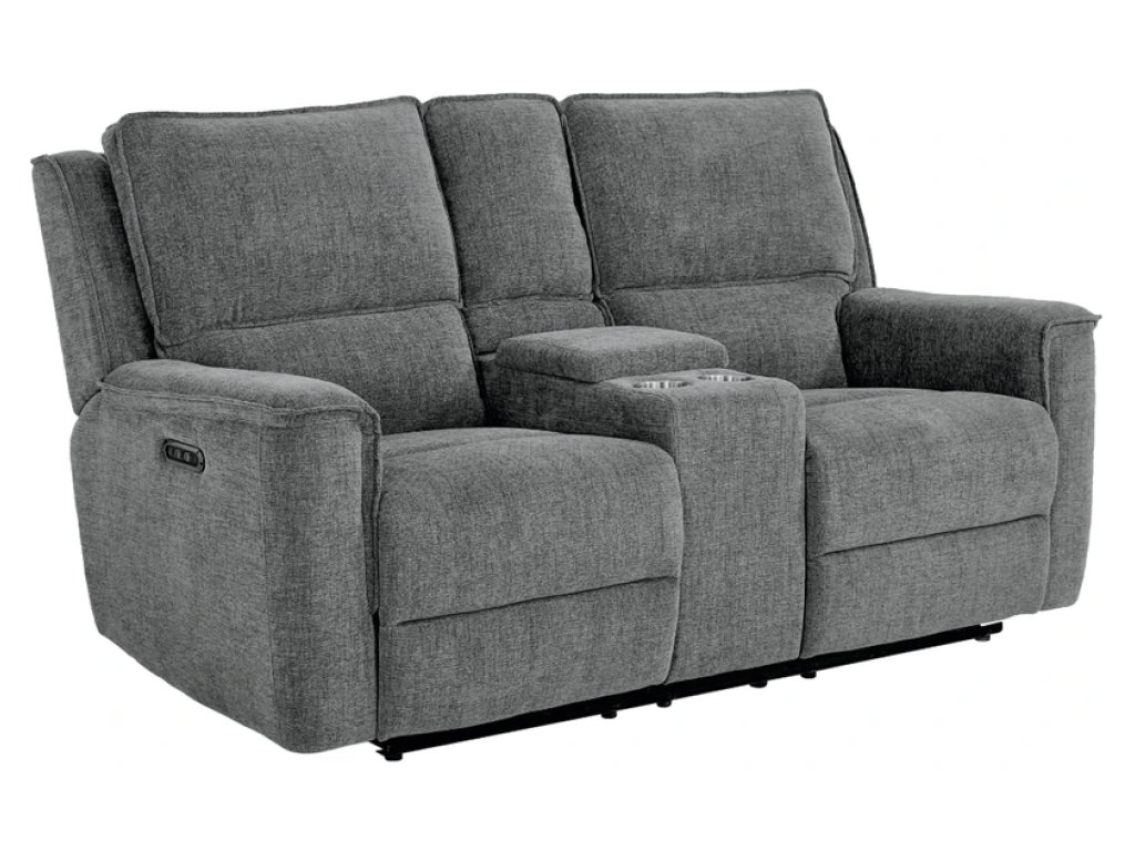 Calvin Forest Power Reclining Loveseat with Console