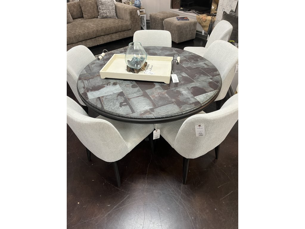 Reclaimed Tin Top 60" Round Table