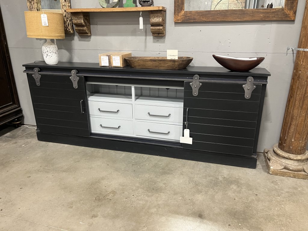 Mahogony Sliding Door Console