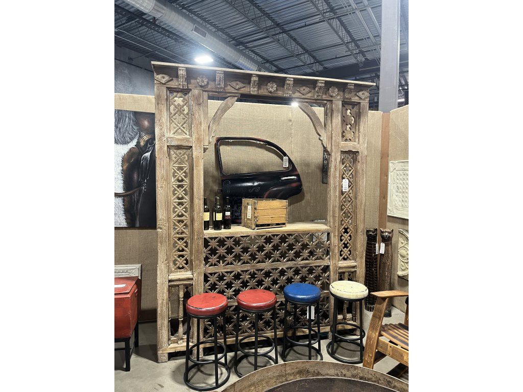 Carved Wooden Counter/Bar