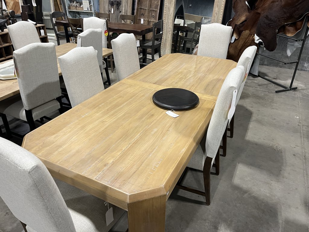 Large Mahongony Table with Rectangle Legs