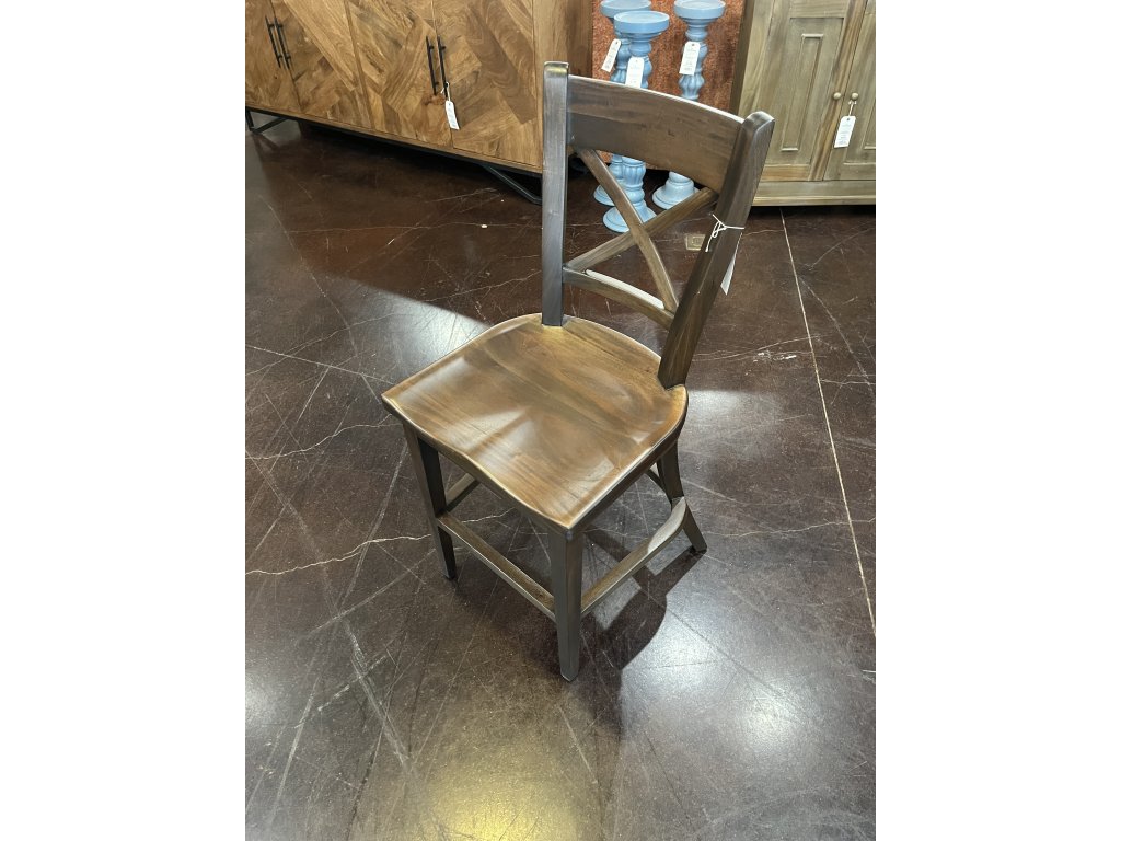 "X" Back Mahogony Counter Stool WLT