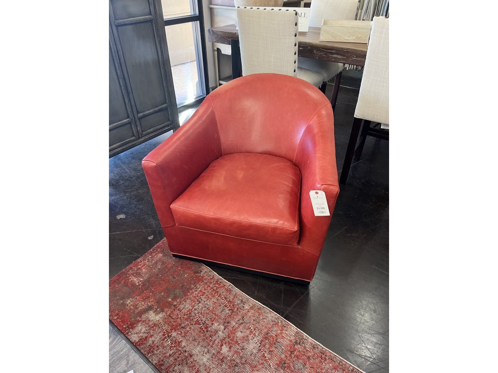 Crimson Leathe Swivel Chair