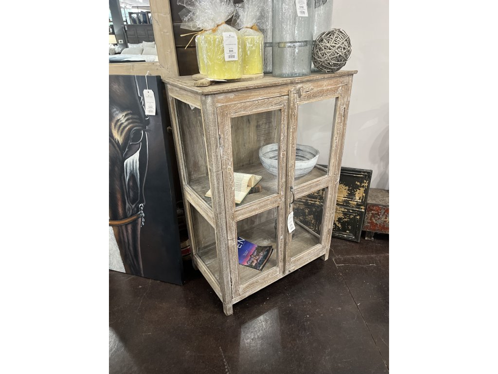Small Wood and Glass Cabinet