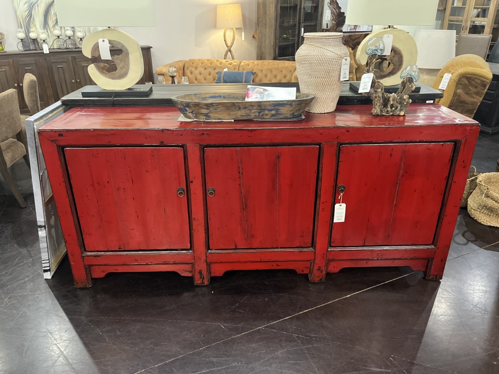 Curved Bottom 3 Door Sideboard (Tall)