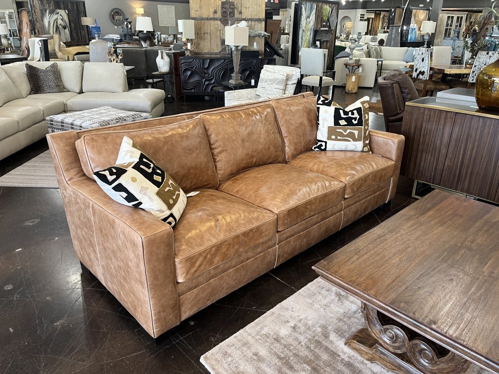 No Nialheads 3 Cushion Leather Sofa