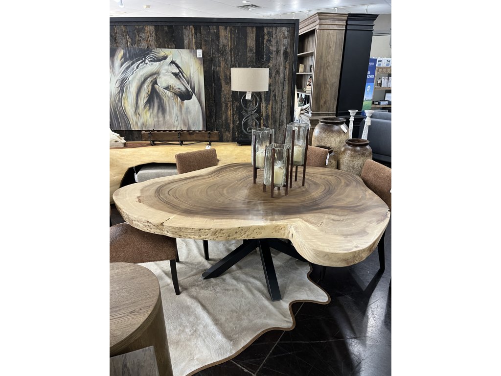 Live Edge Monkey Pod Dining Table Large