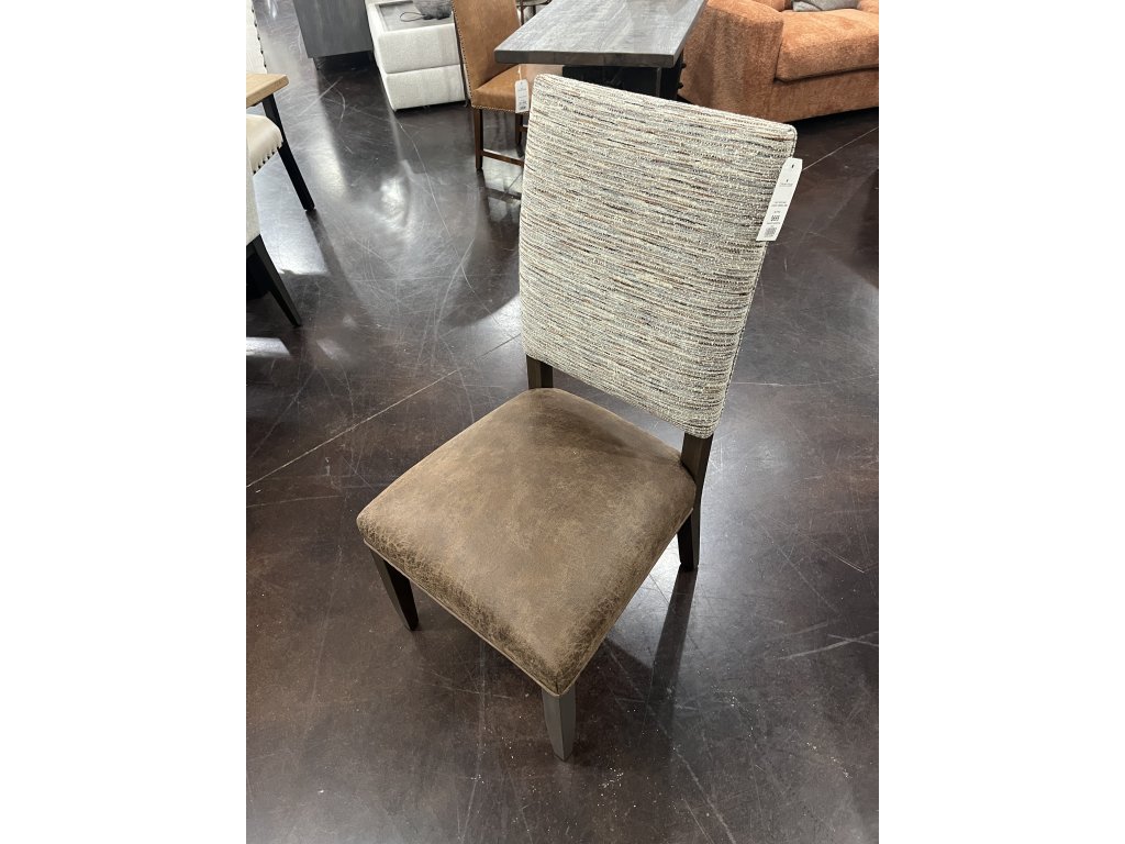 Leather and Fabric Finley Side Chair 