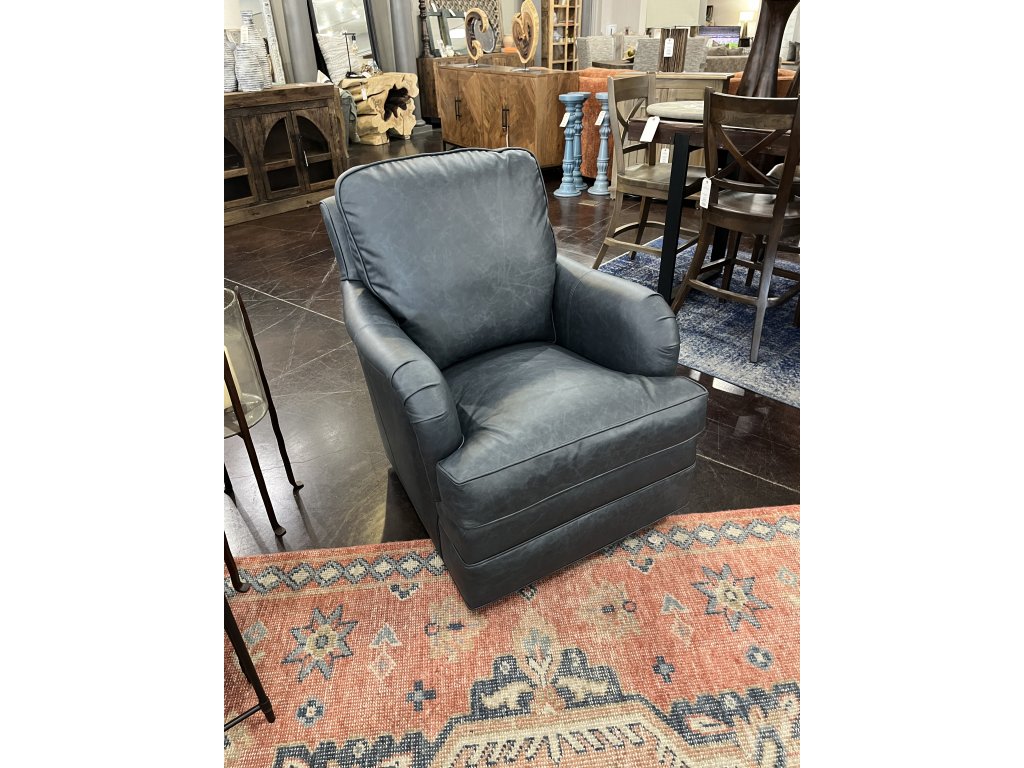 Leather Swivel Glider