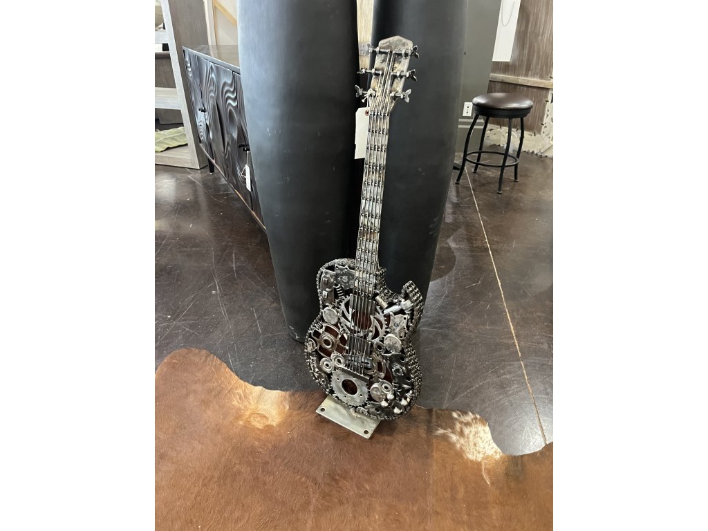 Metal Guitar Made From Parts