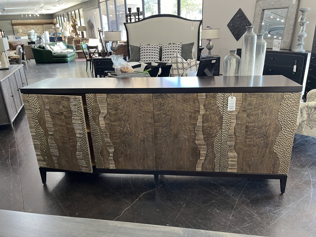 Rose Silver and Ash Walnut 4 Door Sideboard