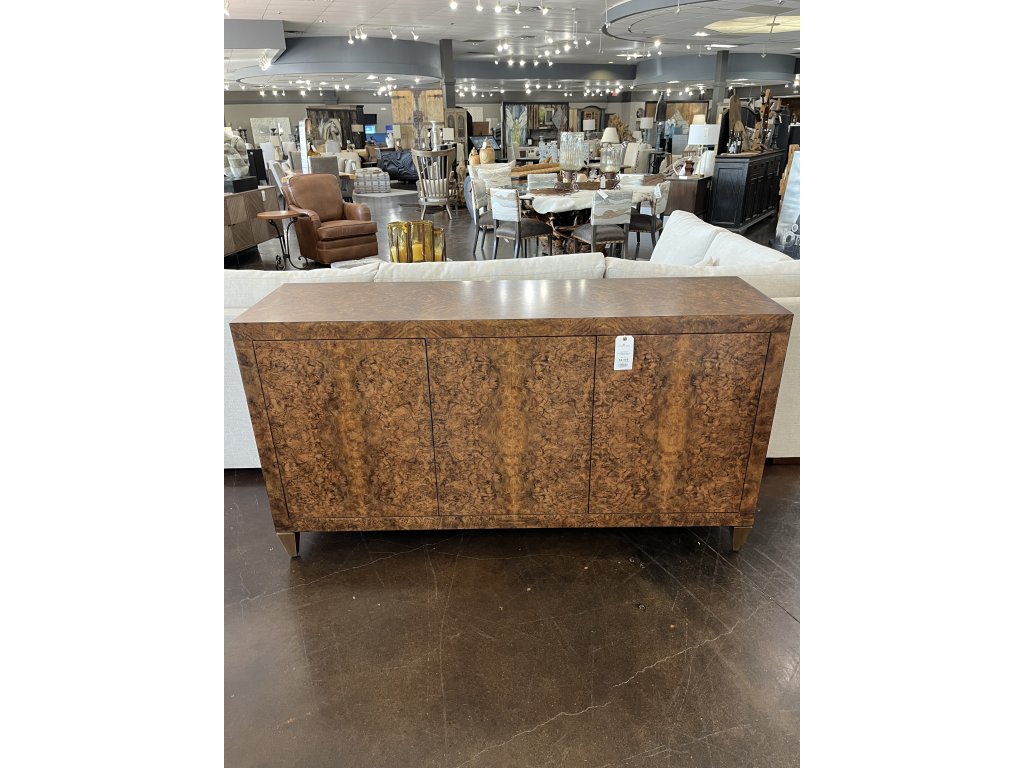 European Walnut Burl 3 Door Sideboard
