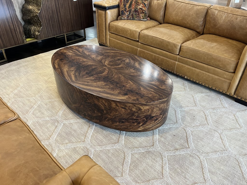 Organic Beech Wood Oval Coffee Table
