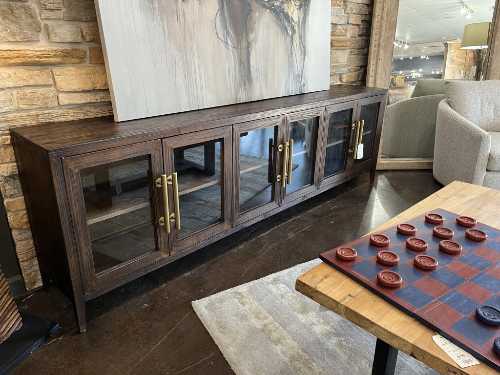 Large Golden Hardware 6 Door Sideboard