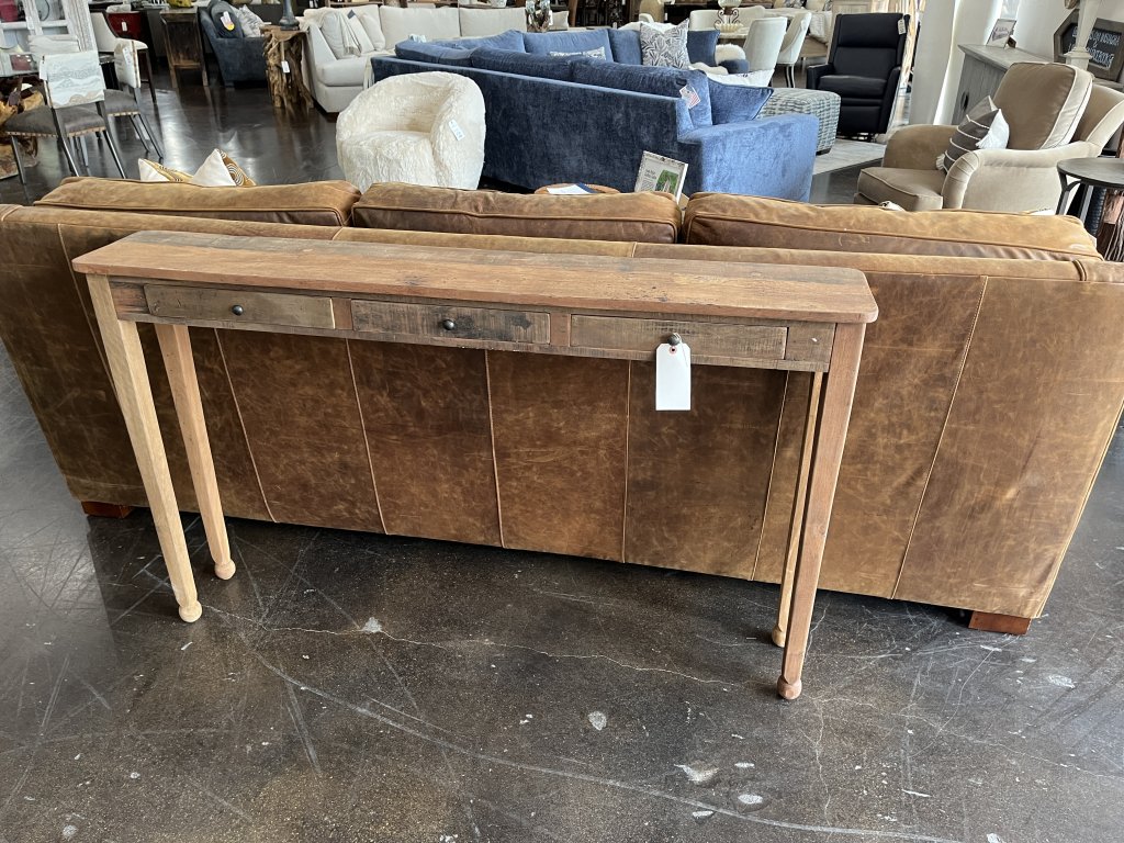 Tall and Skinny Reclaimed Wood Console