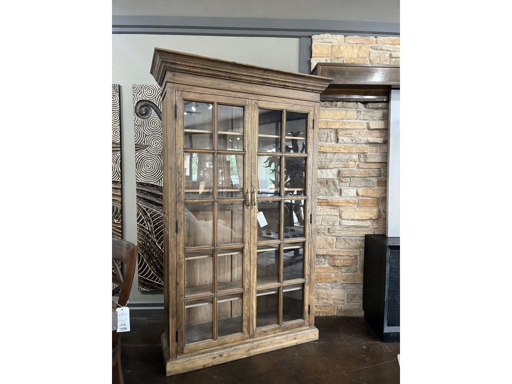 Large Wooden Glass Door Cabinet