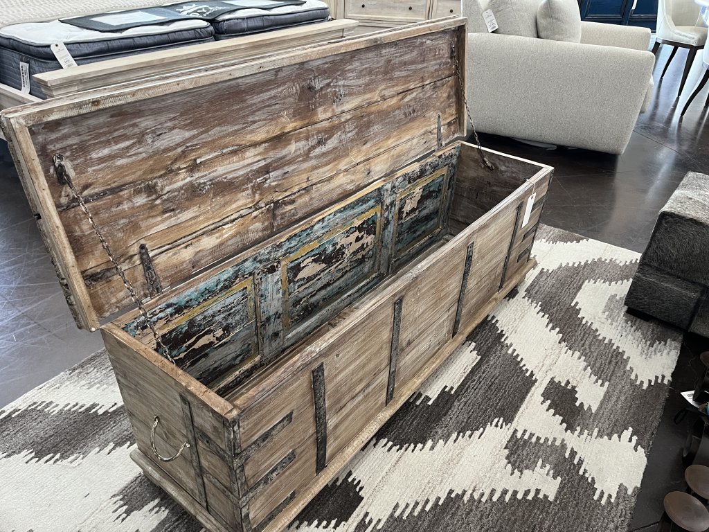 Long Reclaimed Wooden Trunk 