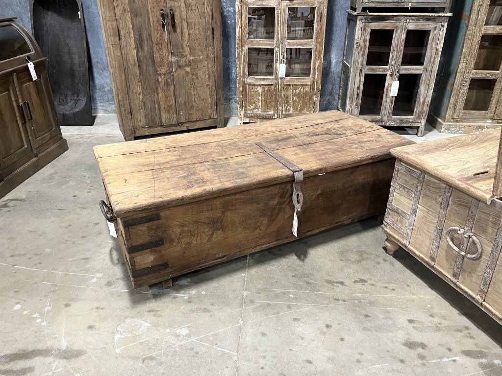 Wooden Trunk w/ Vintage Metal Hardware