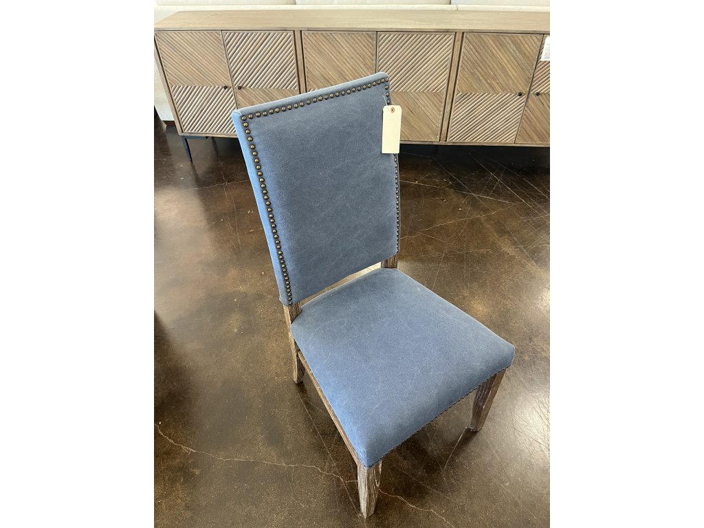 Bronx Blue Denim Chair w/Nailheads