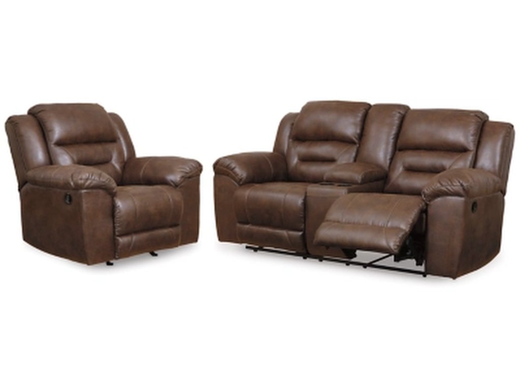 Stoneland Reclining Loveseat and Recliner - primary view